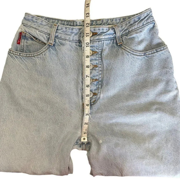 Vintage Bongo Button Closure High Rise Jeans Women's 13 Light Blue Wash - Picture 4 of 14